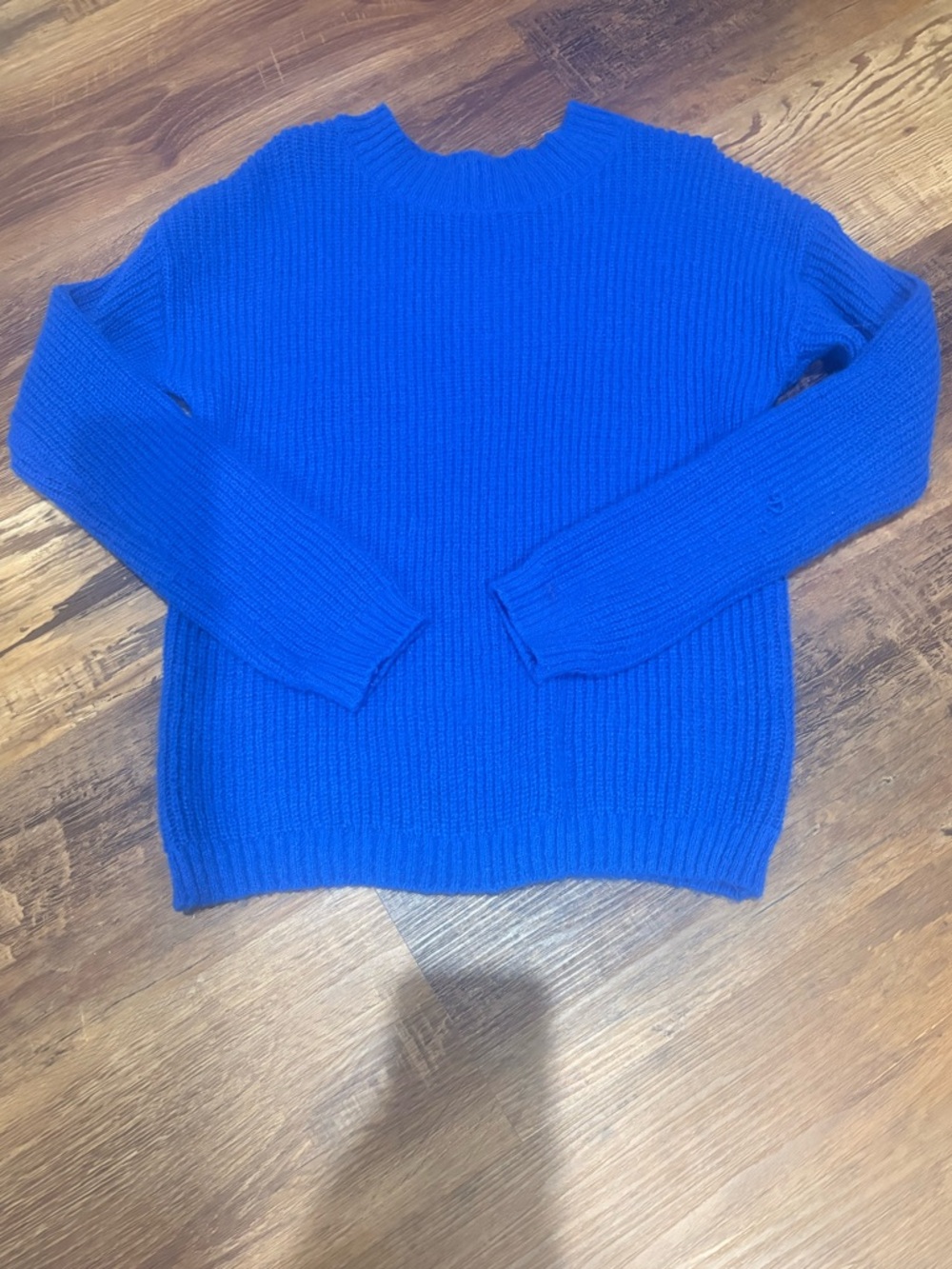 No Boundaries Bright Blue Chunky Crewneck Sweater